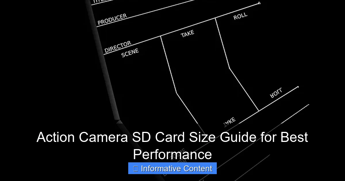 Action Camera SD Card Size Guide for Best Performance