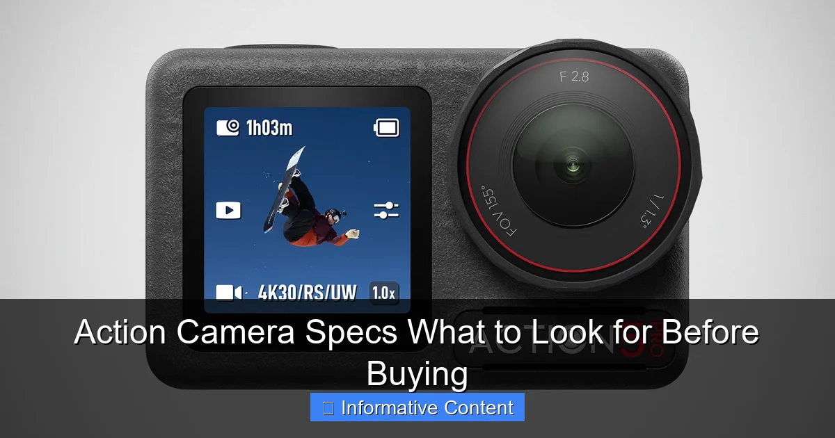 Action Camera Specs What to Look for Before Buying