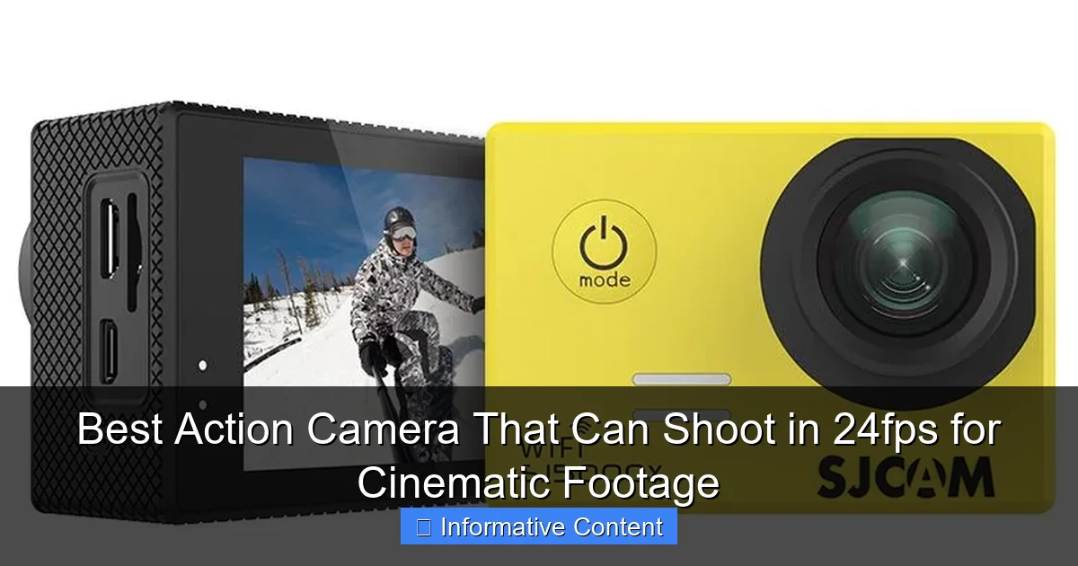Best Action Camera That Can Shoot in 24fps for Cinematic Footage