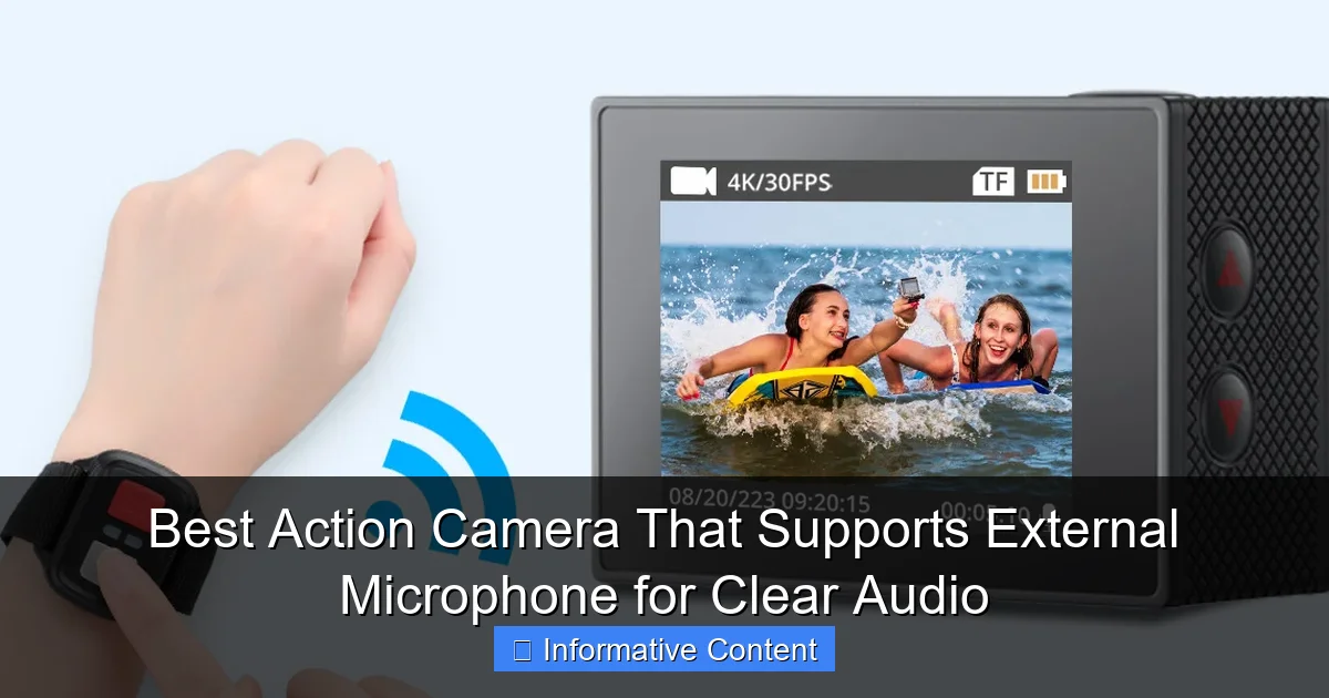 Best Action Camera That Supports External Microphone for Clear Audio