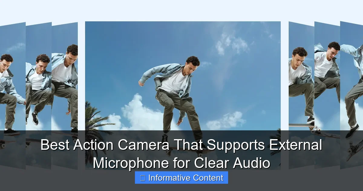 Best Action Camera That Supports External Microphone for Clear Audio