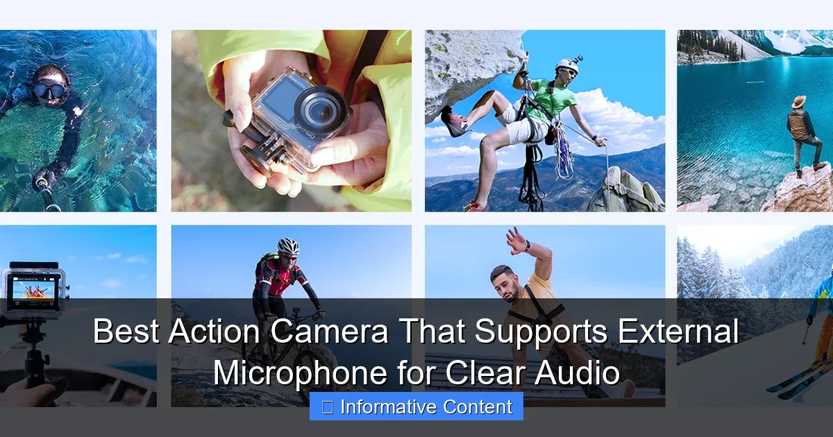Best Action Camera That Supports External Microphone for Clear Audio