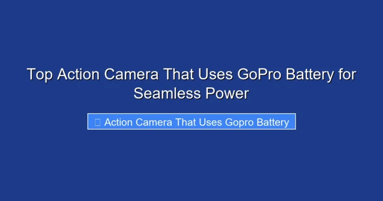 Top Action Camera That Uses GoPro Battery for Seamless Power