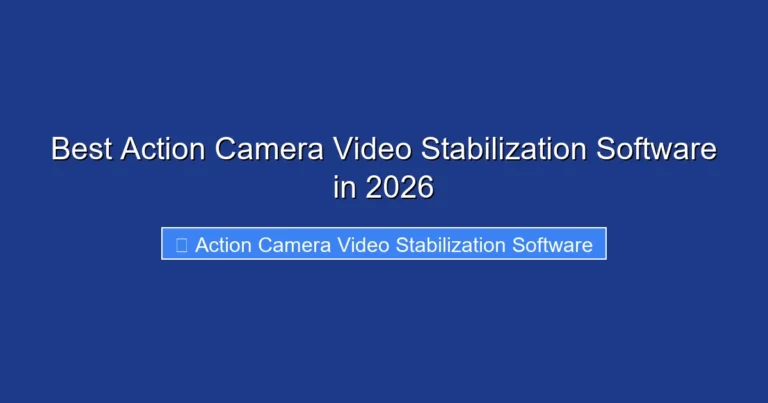 Best Action Camera Video Stabilization Software in 2026