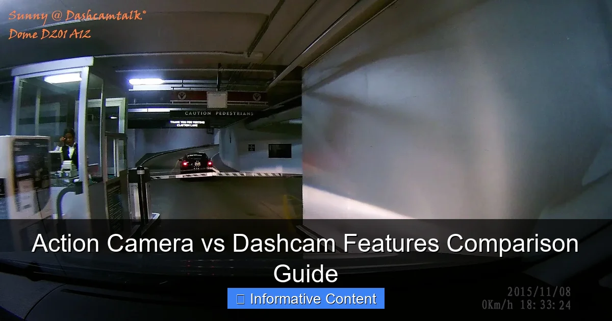 Action Camera vs Dashcam Features Comparison Guide