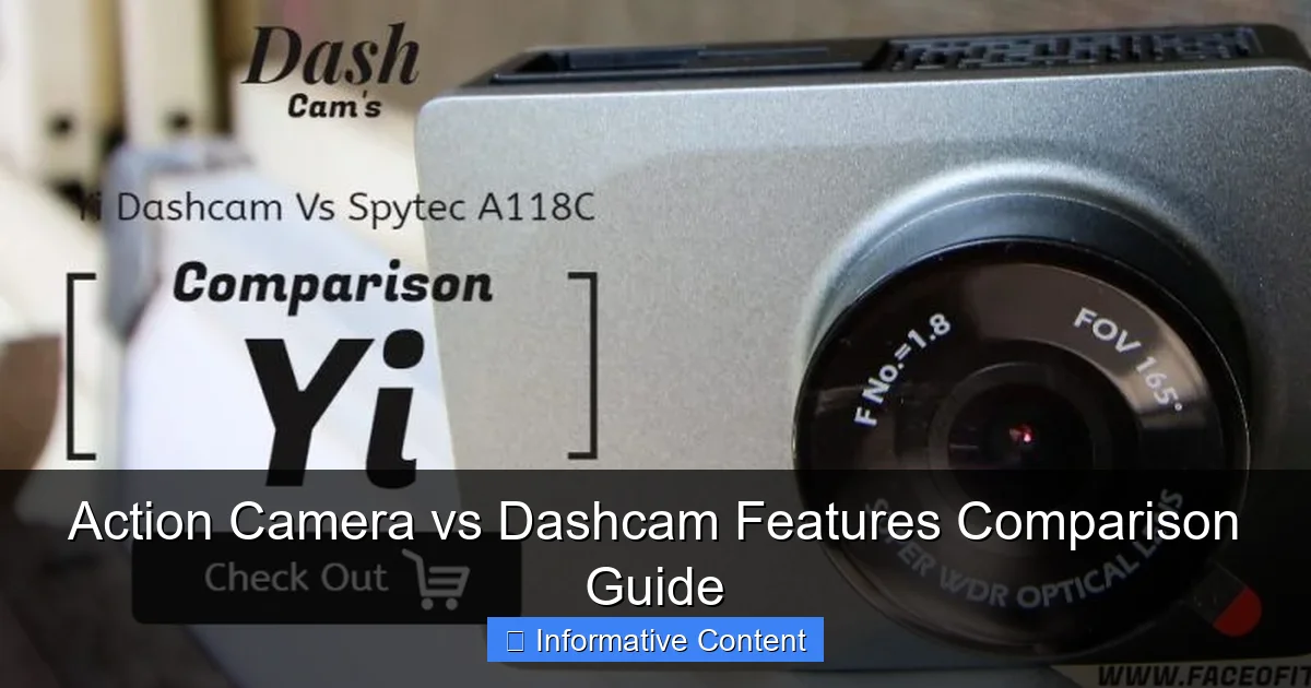 Action Camera vs Dashcam Features Comparison Guide