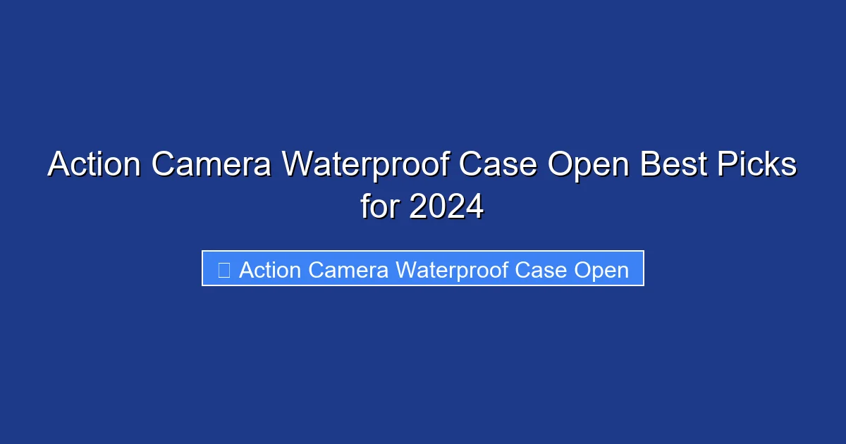 Action Camera Waterproof Case Open Best Picks for 2024