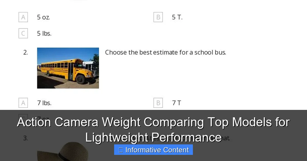 Action Camera Weight Comparing Top Models for Lightweight Performance