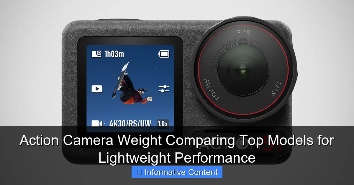 Action Camera Weight Comparing Top Models for Lightweight Performance