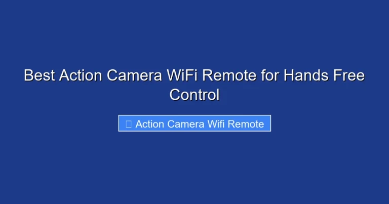 Best Action Camera WiFi Remote for Hands Free Control