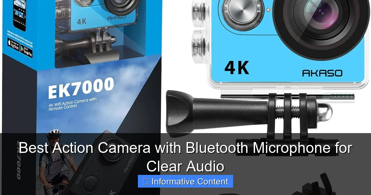 Best Action Camera with Bluetooth Microphone for Clear Audio