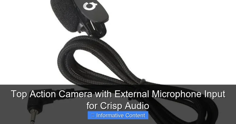 Top Action Camera with External Microphone Input for Crisp Audio