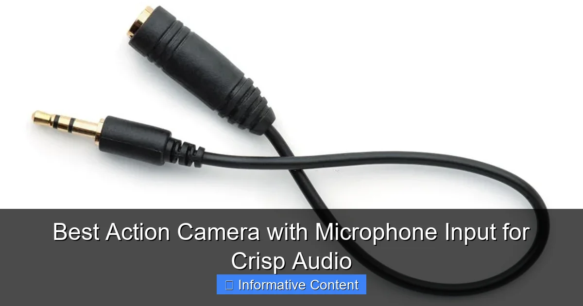 Best Action Camera with Microphone Input for Crisp Audio