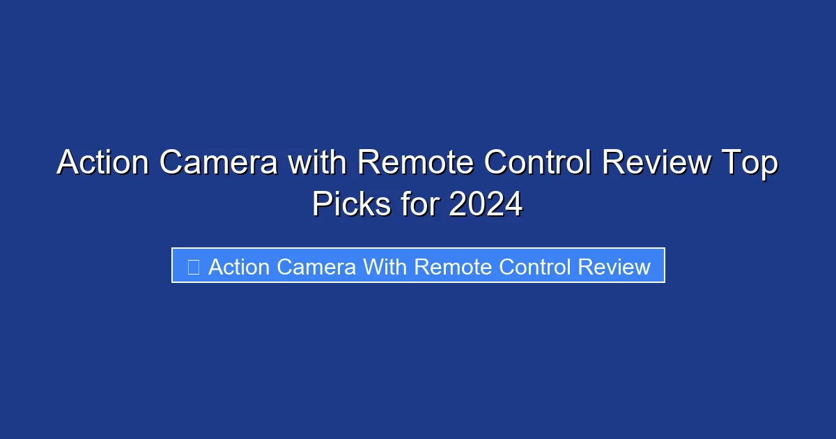 Action Camera with Remote Control Review Top Picks for 2024