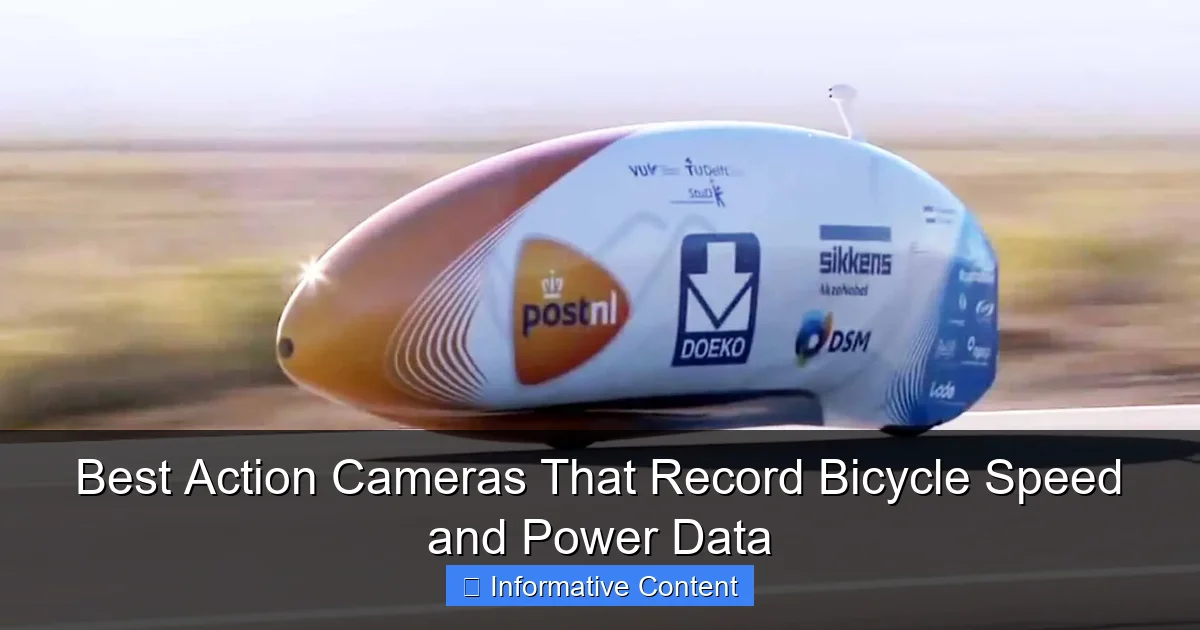 Best Action Cameras That Record Bicycle Speed and Power Data