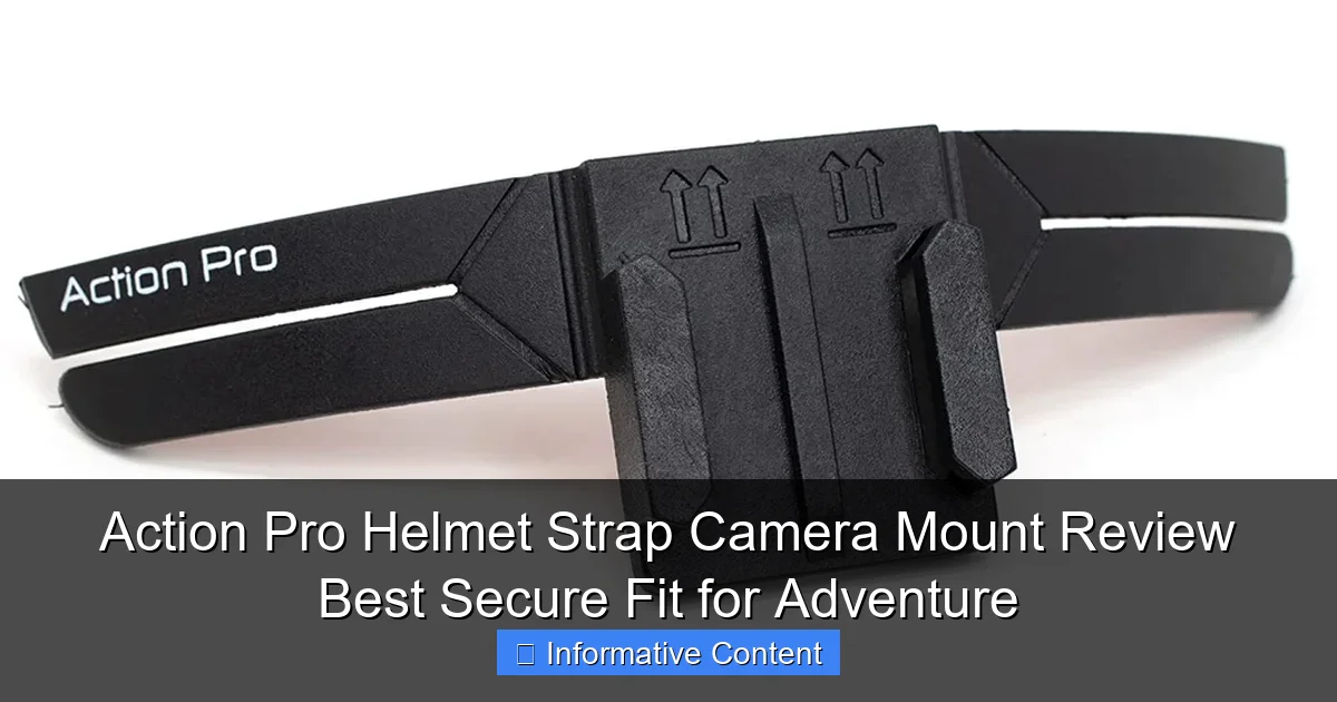 Action Pro Helmet Strap Camera Mount Review Best Secure Fit for Adventure