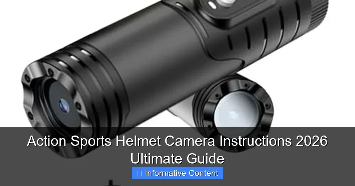 Action Sports Helmet Camera Instructions 2026 Ultimate Guide