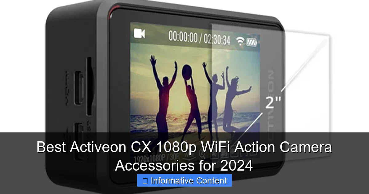 Best Activeon CX 1080p WiFi Action Camera Accessories for 2024