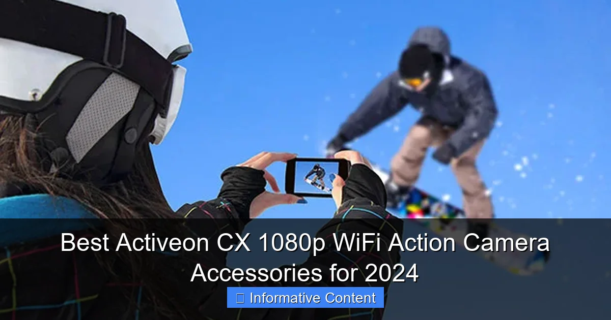 Best Activeon CX 1080p WiFi Action Camera Accessories for 2024