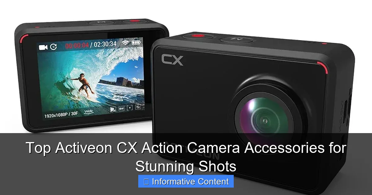 Top Activeon CX Action Camera Accessories for Stunning Shots