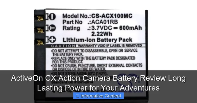 ActiveOn CX Action Camera Battery Review Long Lasting Power for Your Adventures