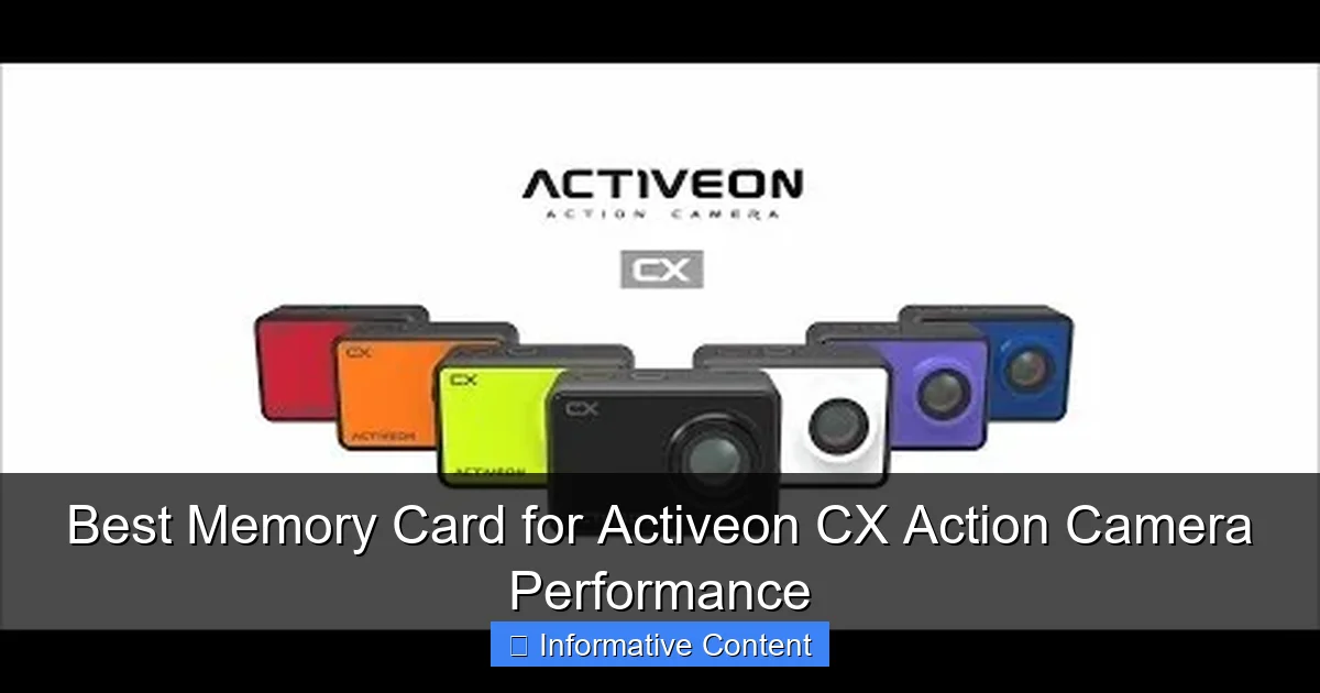 Best Memory Card for Activeon CX Action Camera Performance