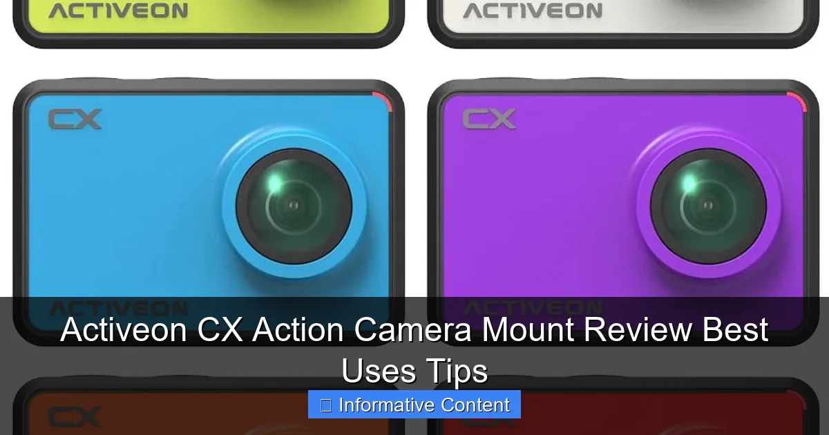 Activeon CX Action Camera Mount Review Best Uses Tips