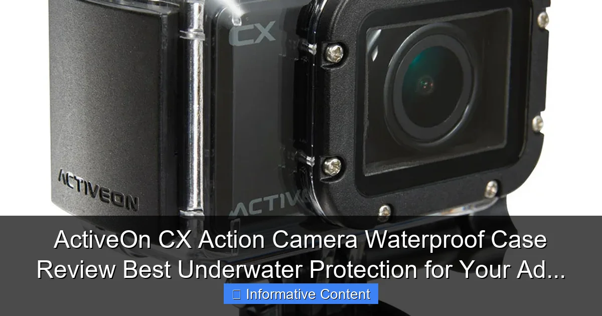 ActiveOn CX Action Camera Waterproof Case Review Best Underwater Protection for Your Ad...