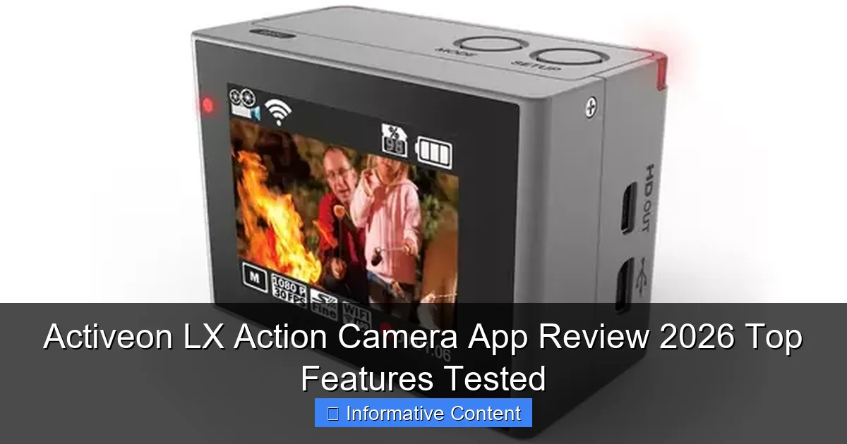 Activeon LX Action Camera App Review 2026 Top Features Tested
