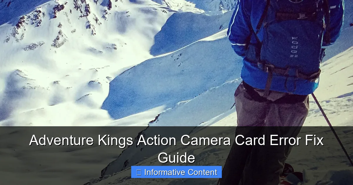 Adventure Kings Action Camera Card Error Fix Guide