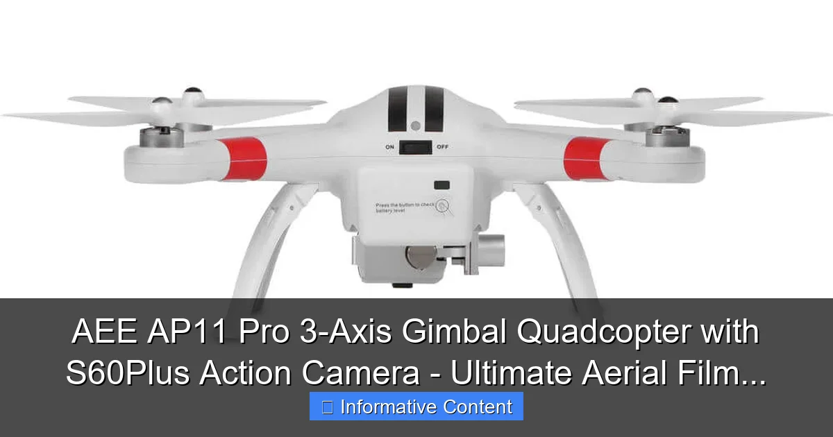 AEE AP11 Pro 3-Axis Gimbal Quadcopter with S60Plus Action Camera - Ultimate Aerial Film...