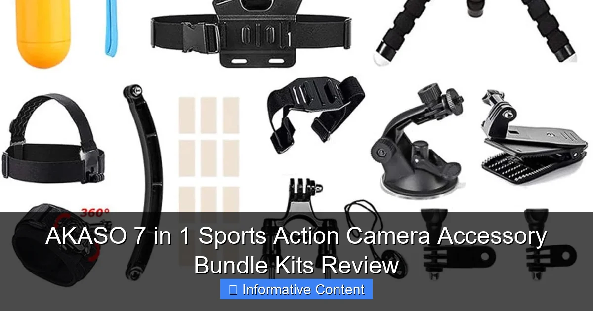 AKASO 7 in 1 Sports Action Camera Accessory Bundle Kits Review
