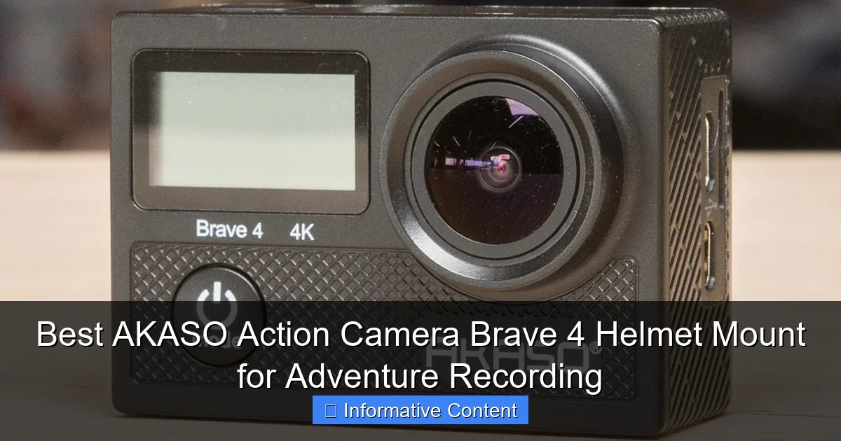 Best AKASO Action Camera Brave 4 Helmet Mount for Adventure Recording