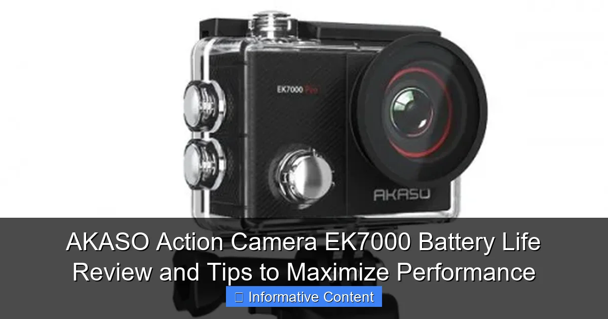 AKASO Action Camera EK7000 Battery Life Review and Tips to Maximize Performance