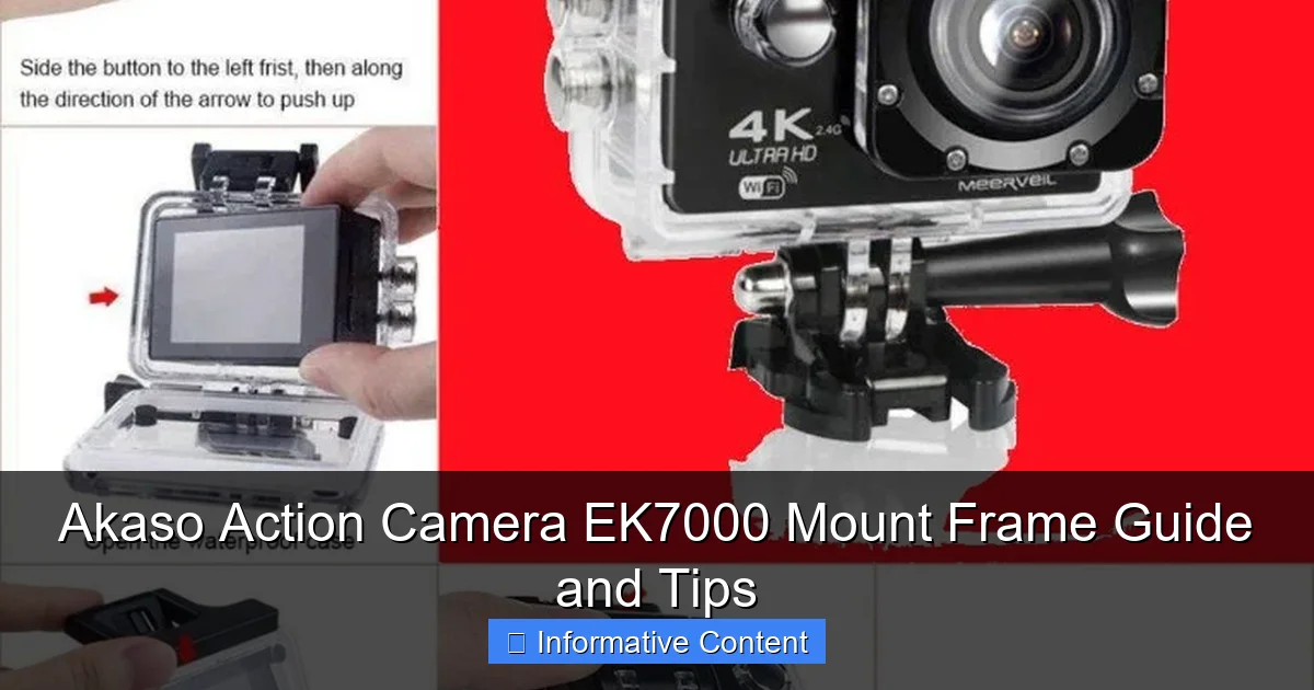 Akaso Action Camera EK7000 Mount Frame Guide and Tips