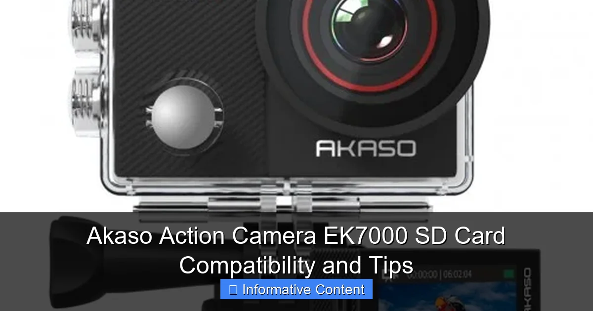 Akaso Action Camera EK7000 SD Card Compatibility and Tips