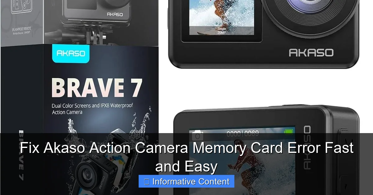 Fix Akaso Action Camera Memory Card Error Fast and Easy