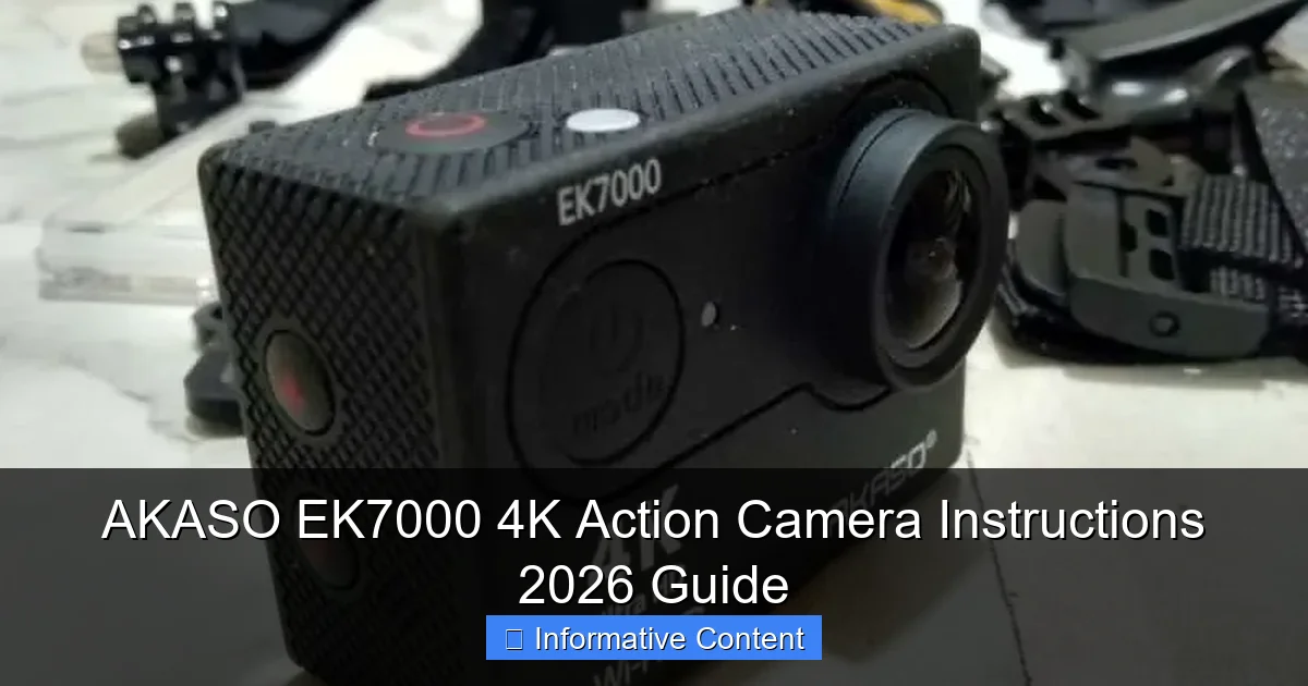 AKASO EK7000 4K Action Camera Instructions 2026 Guide