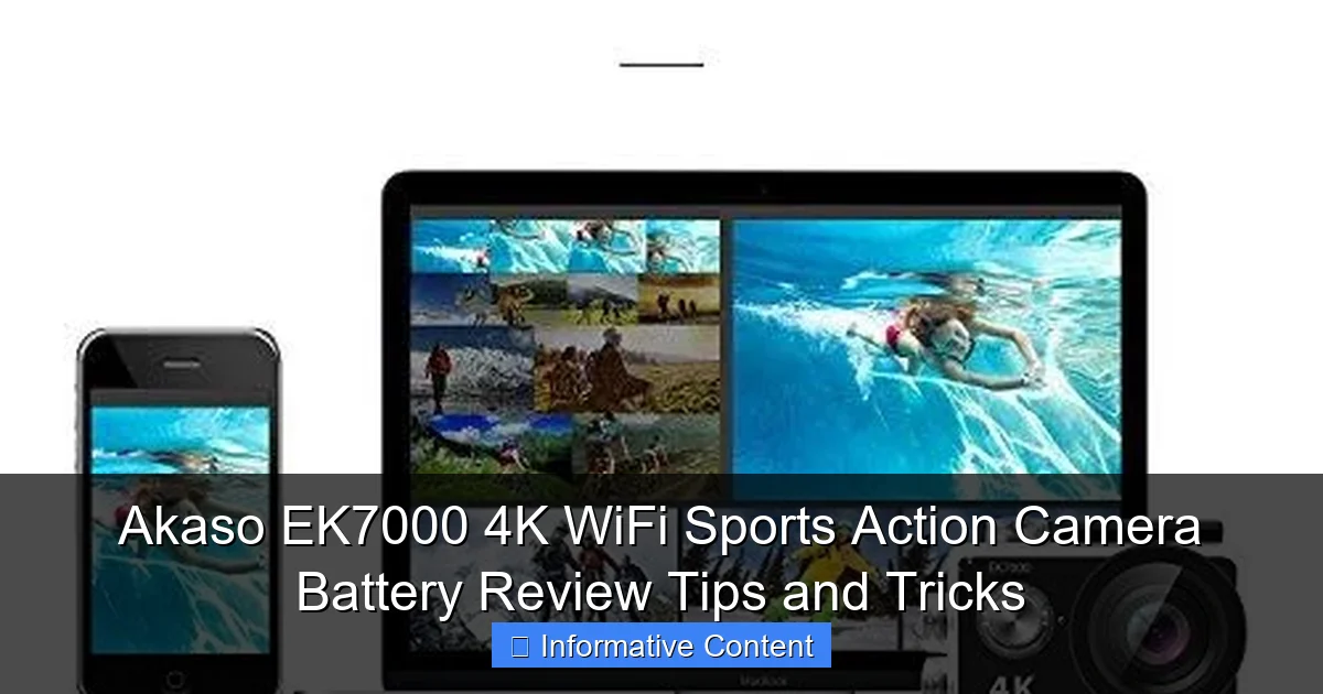 Akaso EK7000 4K WiFi Sports Action Camera Battery Review Tips and Tricks