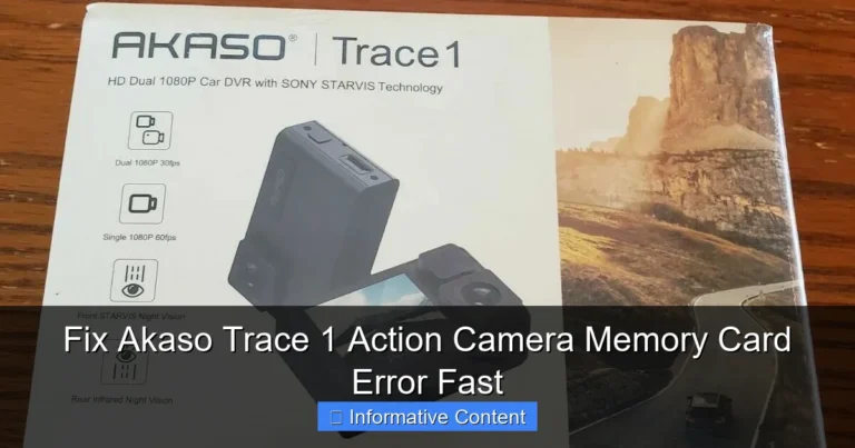 Fix Akaso Trace 1 Action Camera Memory Card Error Fast