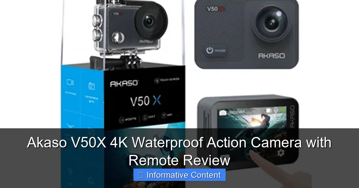Akaso V50X 4K Waterproof Action Camera with Remote Review