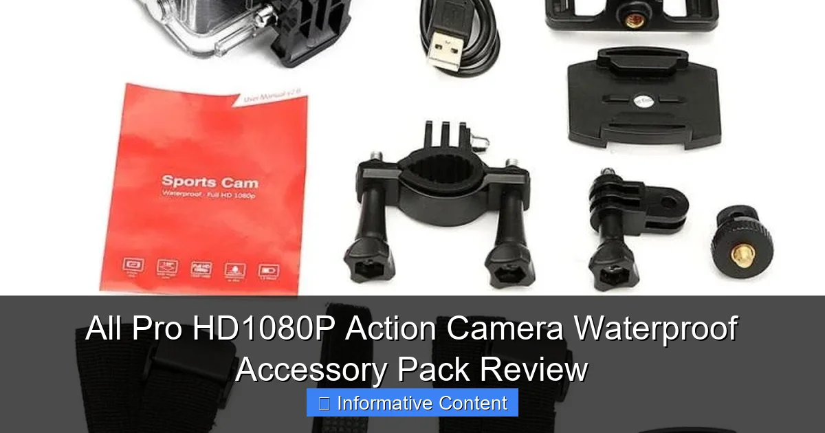All Pro HD1080P Action Camera Waterproof Accessory Pack Review