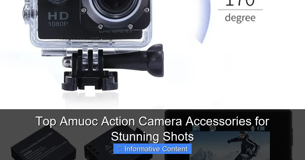 Top Amuoc Action Camera Accessories for Stunning Shots