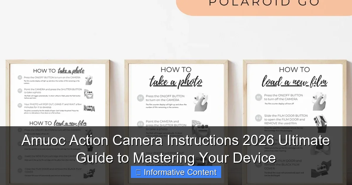 Amuoc Action Camera Instructions 2026 Ultimate Guide to Mastering Your Device