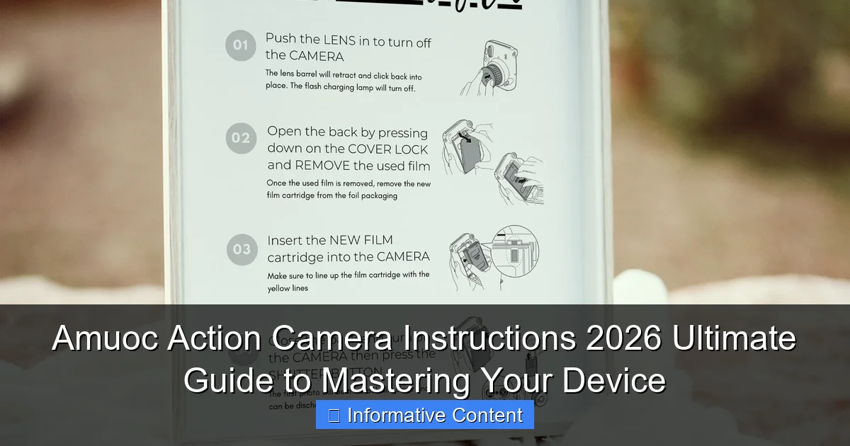 Amuoc Action Camera Instructions 2026 Ultimate Guide to Mastering Your Device