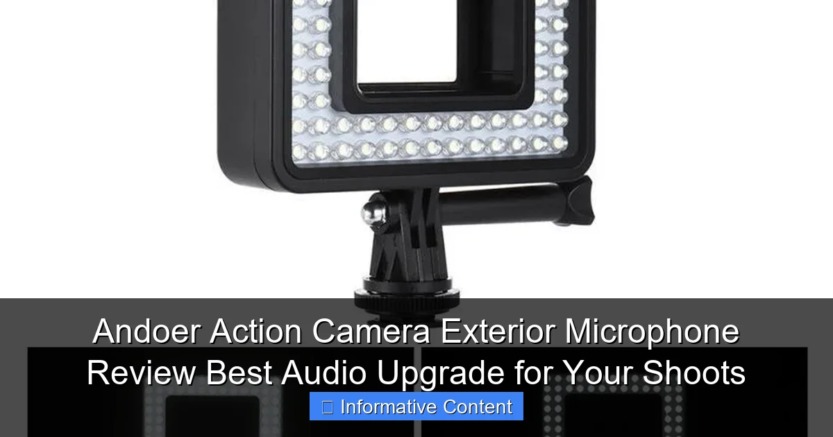Andoer Action Camera Exterior Microphone Review Best Audio Upgrade for Your Shoots