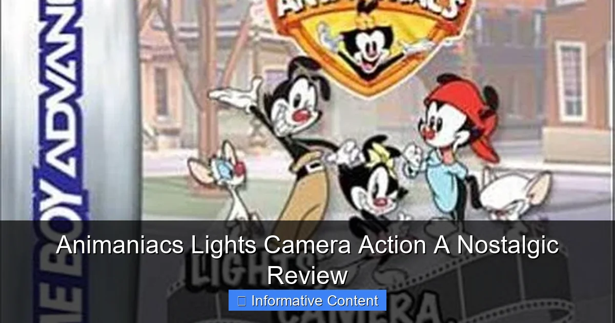 Animaniacs Lights Camera Action A Nostalgic Review