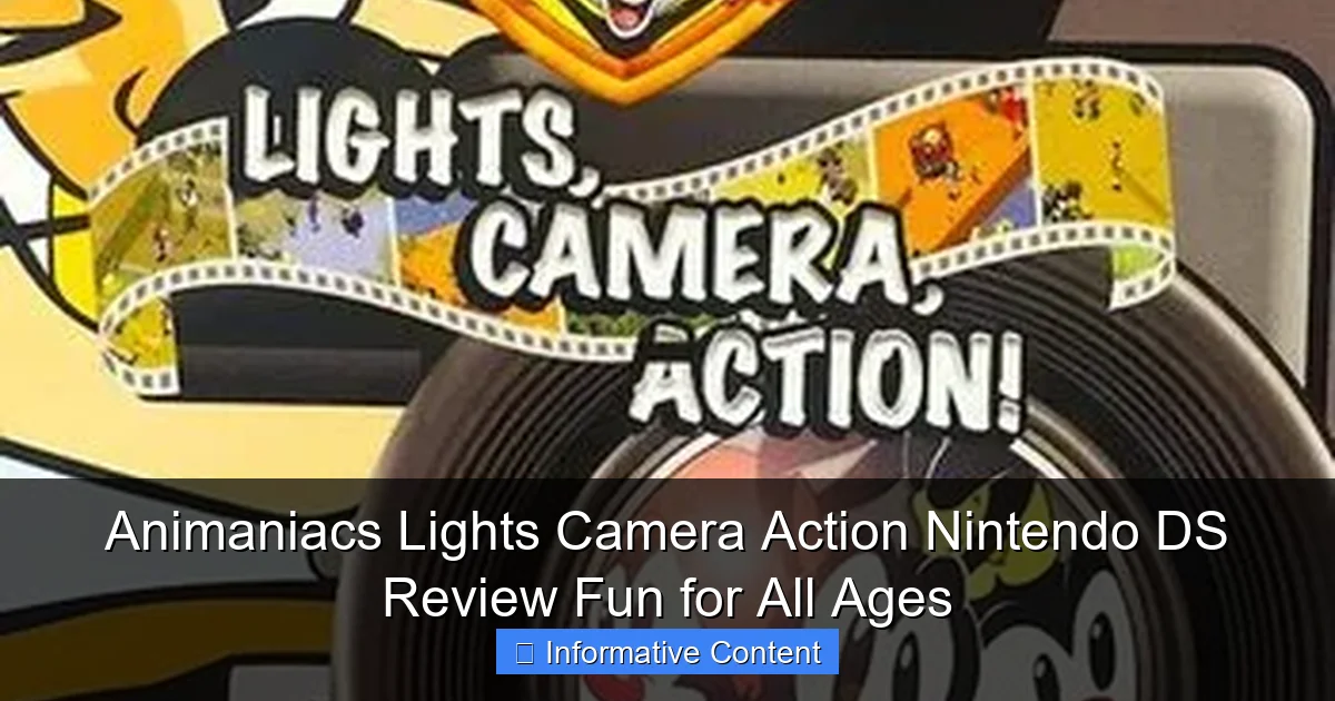 Animaniacs Lights Camera Action Nintendo DS Review Fun for All Ages