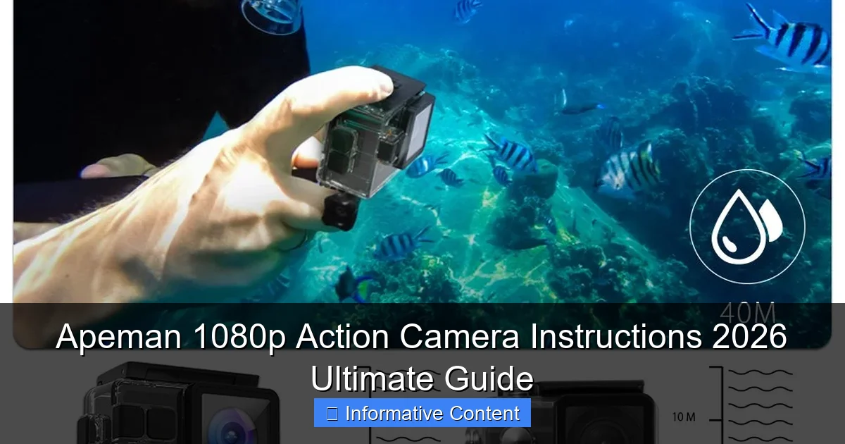 Apeman 1080p Action Camera Instructions 2026 Ultimate Guide