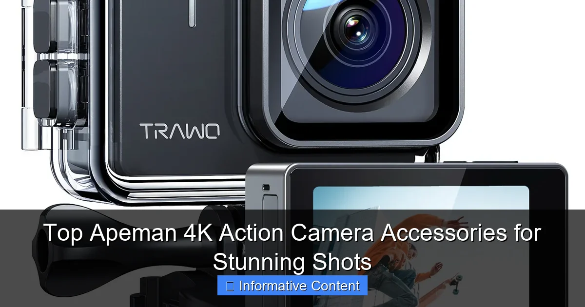 Top Apeman 4K Action Camera Accessories for Stunning Shots